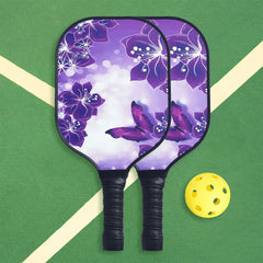 Purple Butterfly Pickleball Paddle Set Carbon Fiber Racket Pickleball Racket Set
