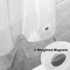 Transparent Shower Curtain Waterproof Curtain Rust Resistant Hooks