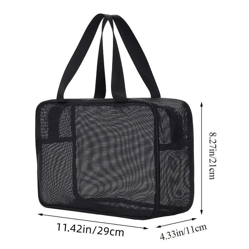 Portable Mesh Shower Caddy Bag Organizer for Bathroom College Dorm Camp Gym