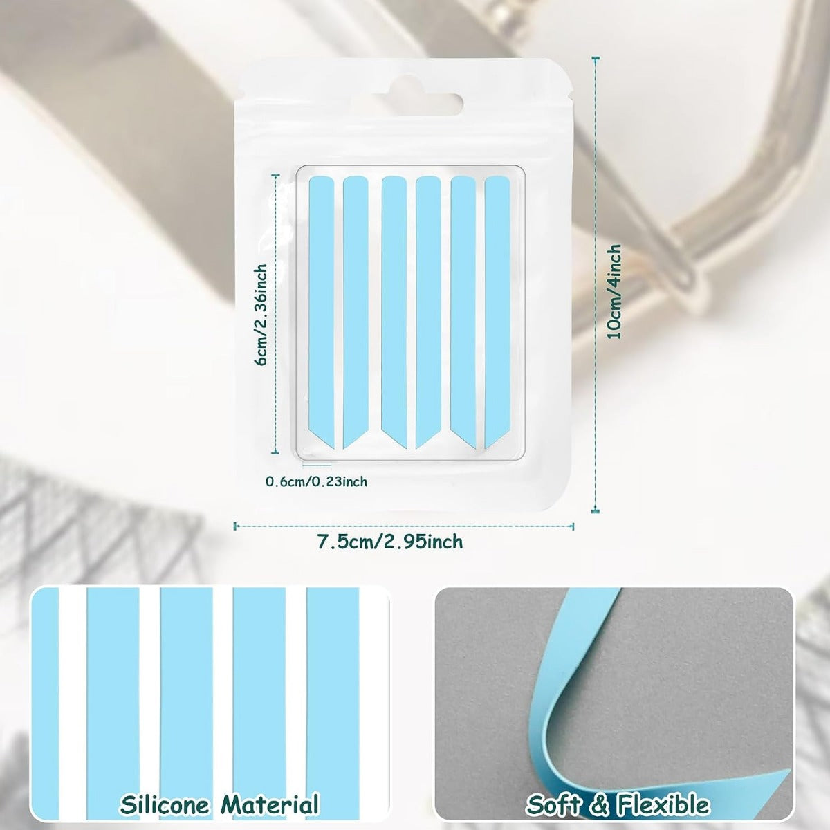 6 Piece Reusable Lash Lift Ribbon Eyelash Perm Pads Silicone Tape Covering