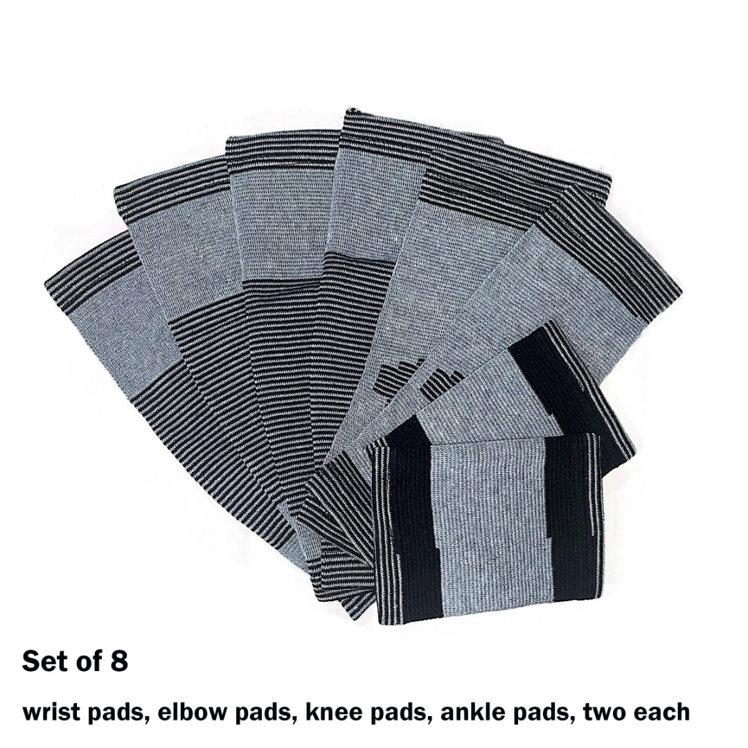 8pcs Elastic Wrist Elbow Knee Ankle Protector Set for Sports