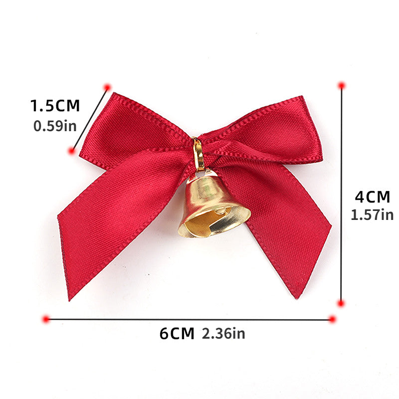 10pcs Christmas Tree Bows Clock Home Garden Decorations