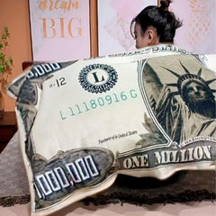 1pc $1M Pattern Plush Blanket Air conditioning Soft Warm Blanket