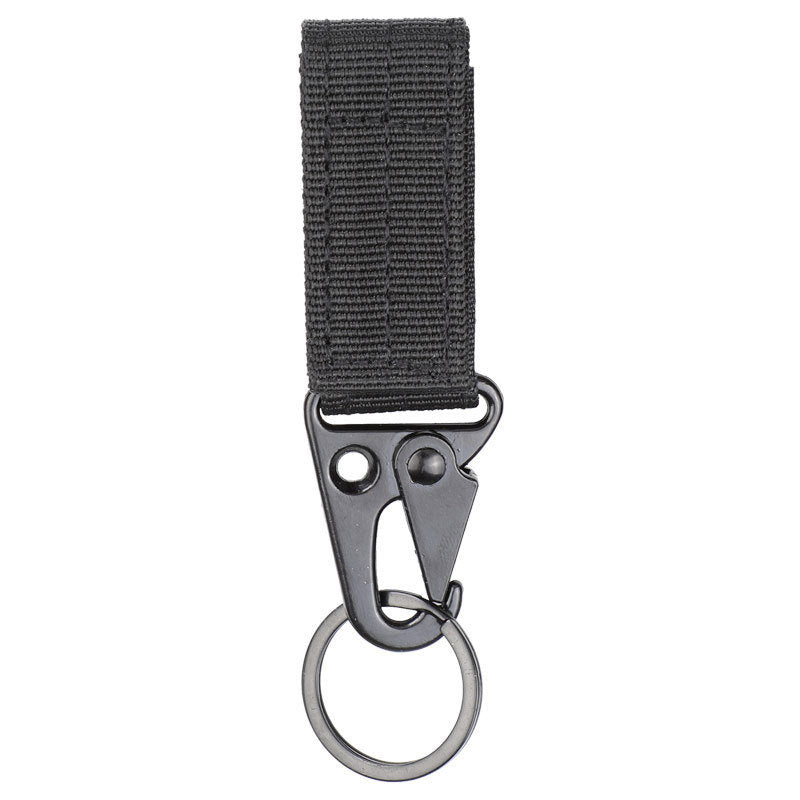 2pcs Tactical Hanging Buckle Nylon Webbing Carabiner Keychain