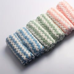 10pcs Cleaning Rags Scouring Pads Dishcloths Thickened Dishcloths