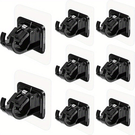 8pcs No Drill Curtain Rod Brackets Self Adhesive Rod Hangers
