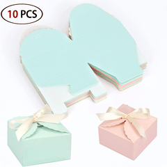 10pcs Pink Gift Boxes With Ribbons Ideal for Weddings & Baby Showers