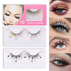 Sequin False Eyelashes Peach Blossom Glitter Synthetic Fibers Lashes