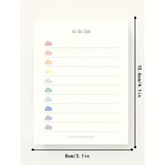 Colorful Clouds To Do List Memo Book Student Memo 60 Sheets