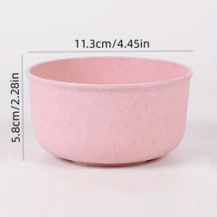 4pcs Wheat Straw Salad Bowls Mixing Bowl Set Shatterproof Tableware