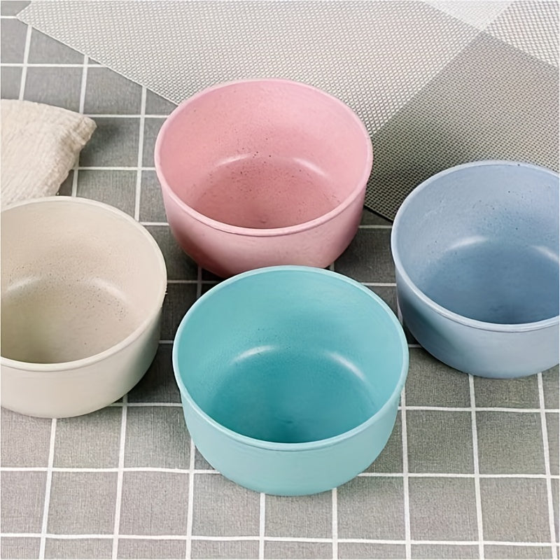 4pcs Wheat Straw Salad Bowls Mixing Bowl Set Shatterproof Tableware