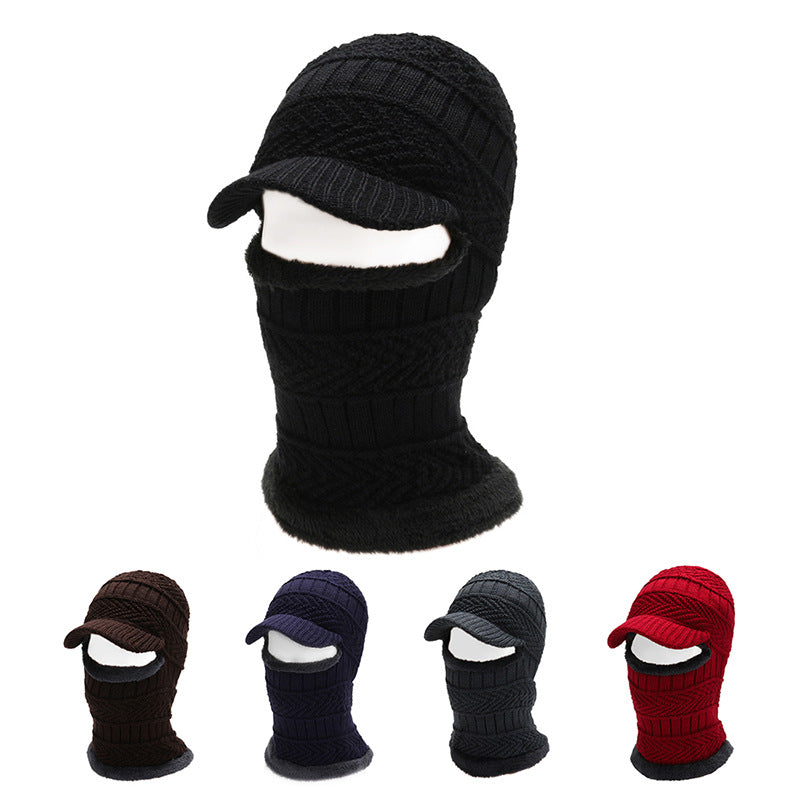 Outdoor Windproof Knitted Hat & Neck Scarf for Cycling