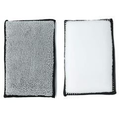 Car Interior Fleece Scrubbing Sponge Set Microfiber Towel Wax Sponge