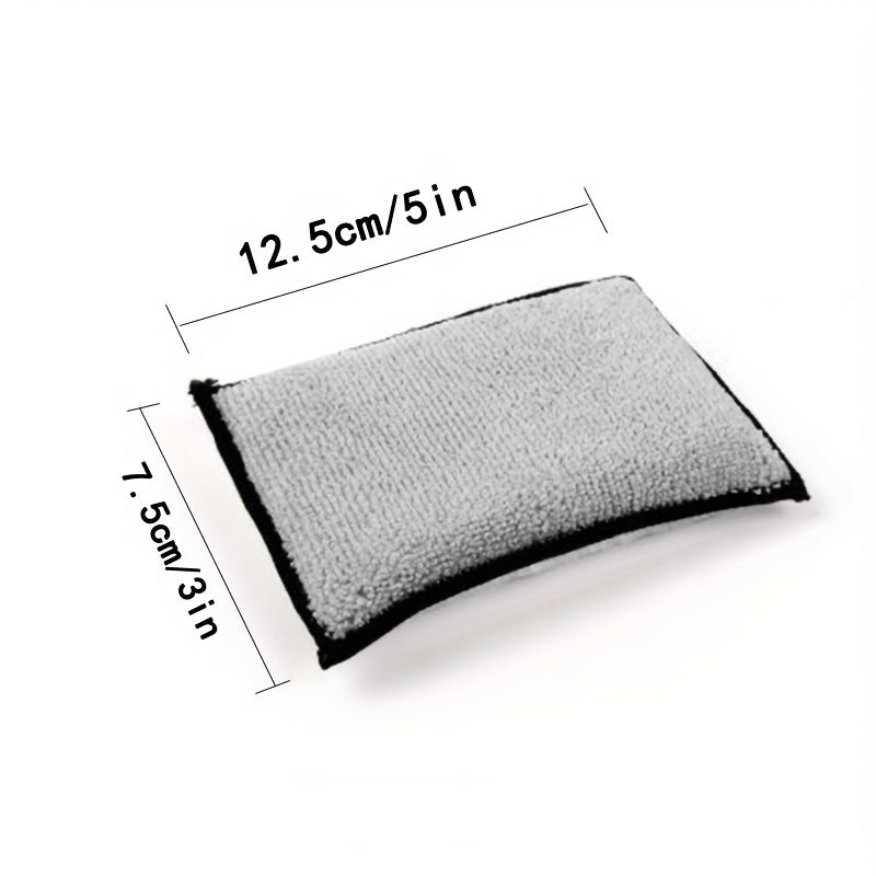Car Interior Fleece Scrubbing Sponge Set Microfiber Towel Wax Sponge