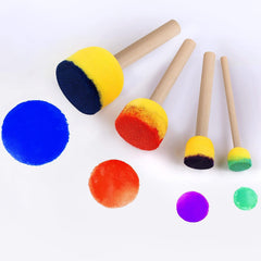 30pcs Round Sponge Brush Set for Acrylic Painting