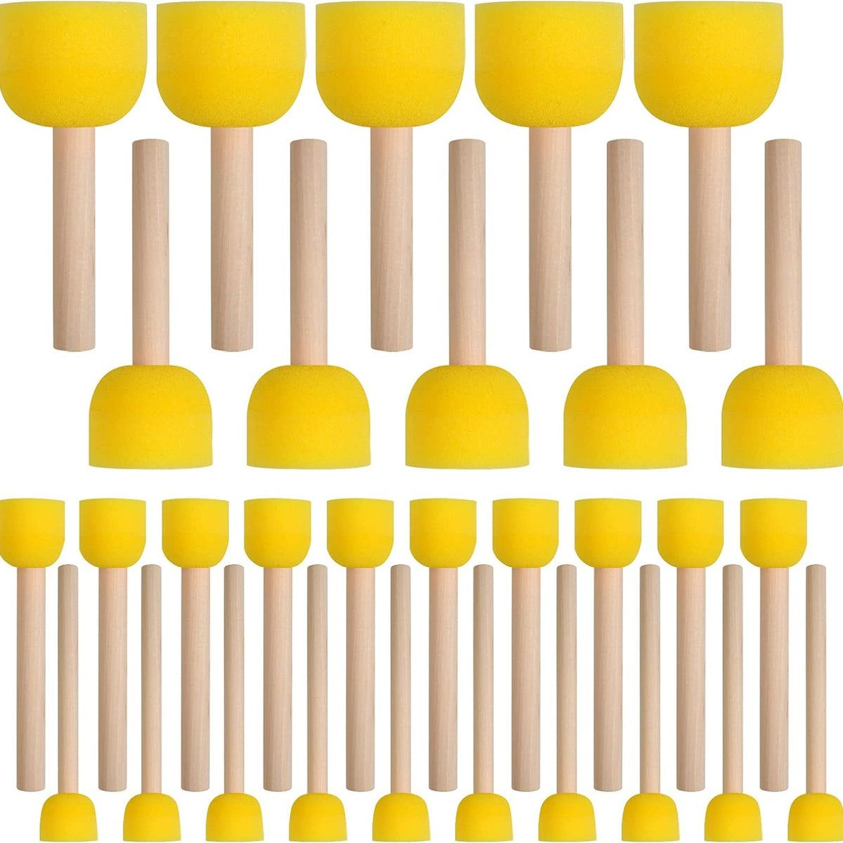 30pcs Round Sponge Brush Set for Acrylic Painting