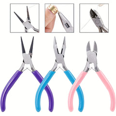 Jewelry Making Pliers Set Chain Nose Round Nose Thread Cutting Pliers