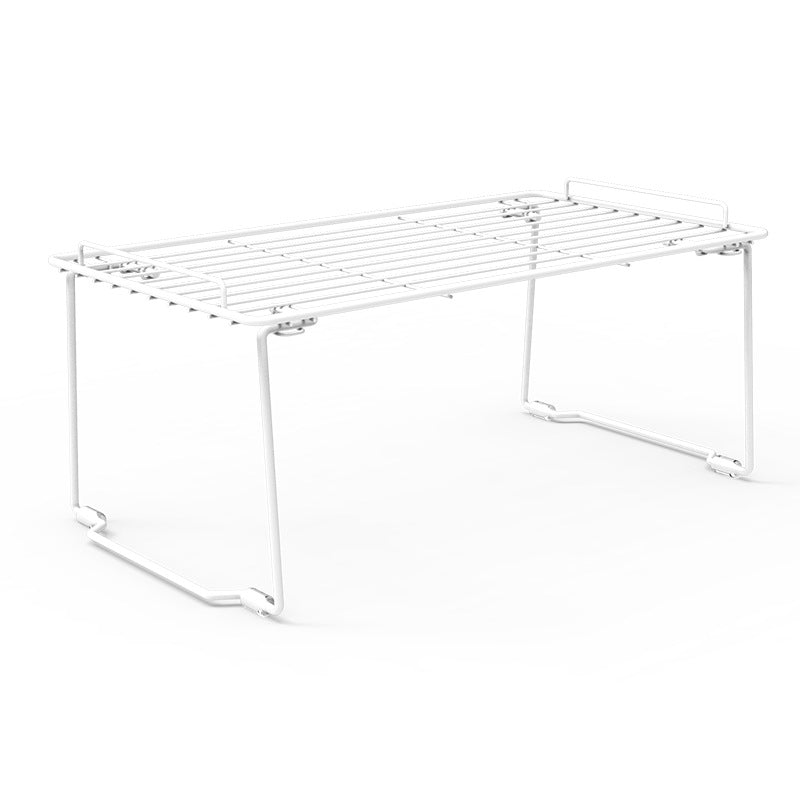 1pc Foldable Stackable Iron Kitchen Cabinet Storage