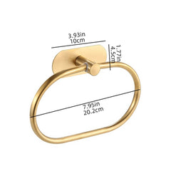 Stainless Steel Towel Ring Oval Shaped Towel Bar Shower Towel Rack