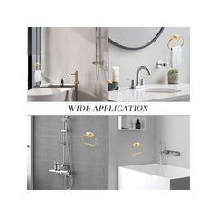 Stainless Steel Towel Ring Oval Shaped Towel Bar Shower Towel Rack