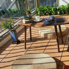 8pcs Outdoor Plastic Self-Splicing Floor for Balcony Terrace Courtyard