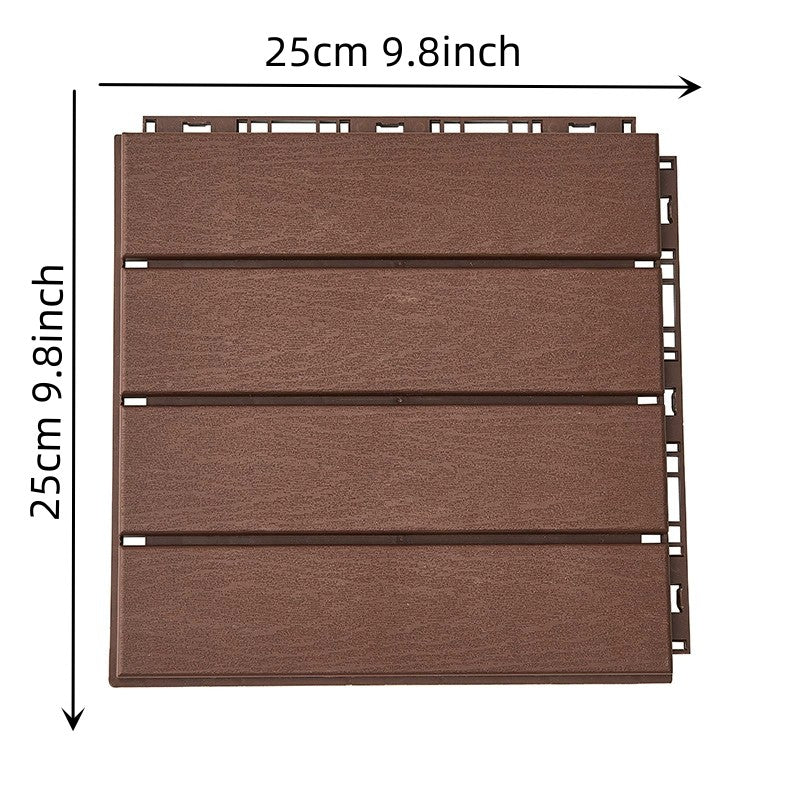 8pcs Outdoor Plastic Self-Splicing Floor for Balcony Terrace Courtyard