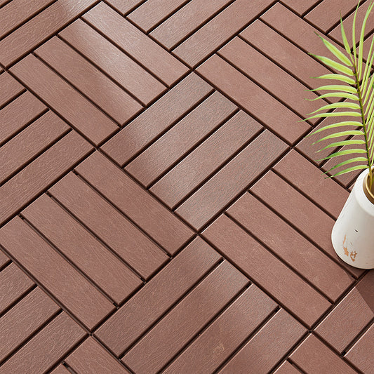 8pcs Outdoor Plastic Self-Splicing Floor for Balcony Terrace Courtyard