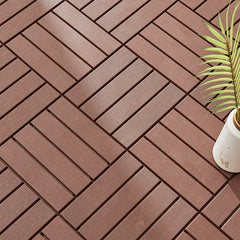 8pcs Outdoor Plastic Self-Splicing Floor for Balcony Terrace Courtyard