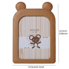 Newborn Baby Picture Frame 7" Crown Animal Photo Frame