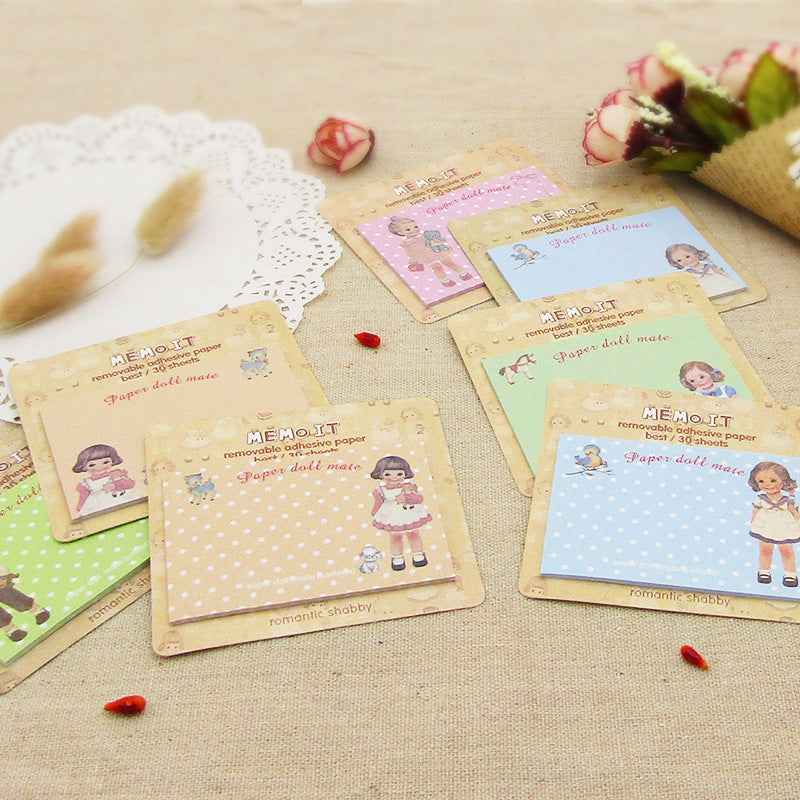 5pcs Cartoon Sticky Note Box Student Memo Message Sticky Note Sticker