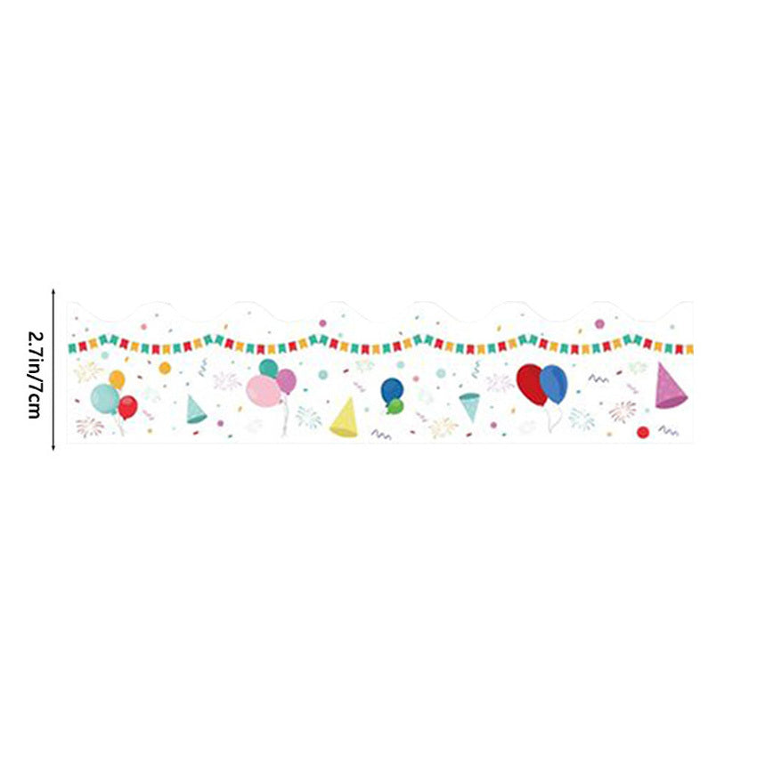 Balloon Chalkboard Border Trim Stickers - Back to School Season