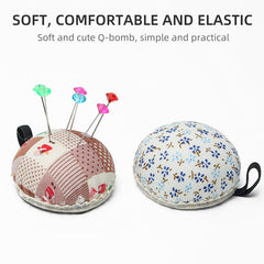 Circular Pin Insert Bag Sewing Needle Storage Device Random Pattern