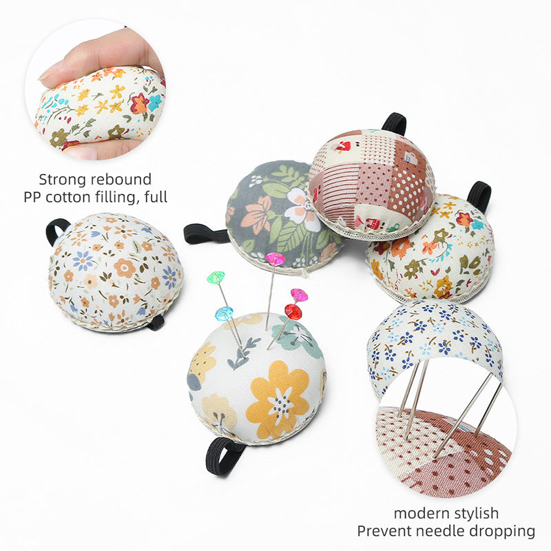 Circular Pin Insert Bag Sewing Needle Storage Device Random Pattern