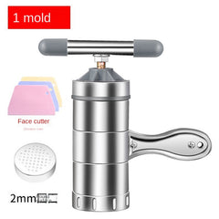 Stainless Steel Manual Noodles Press with 3 Moulds