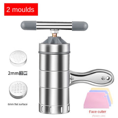 Stainless Steel Manual Noodles Press with 3 Moulds