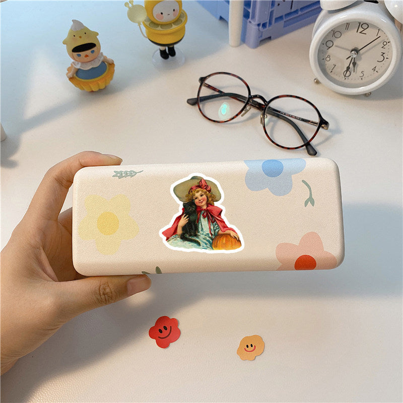 50pcs Retro Halloween Sticker Waterproof Vinyl Sticker for Water Bottle Laptops