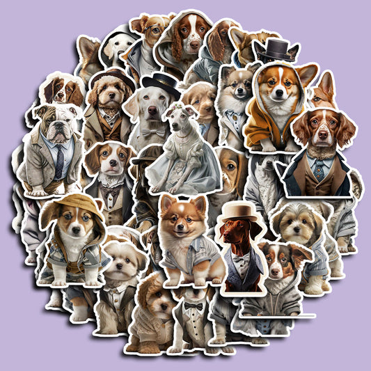 50pcs Dog Sticker Waterproof Vinyl Sticker For Water Bottle Laptops