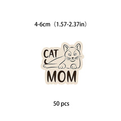 50pcs Gentleman Cat Waterproof Vinyl Sticker For Water Bottle Laptops Phones