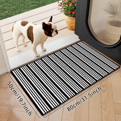 Retro Thick & Thin Line Floor Mat