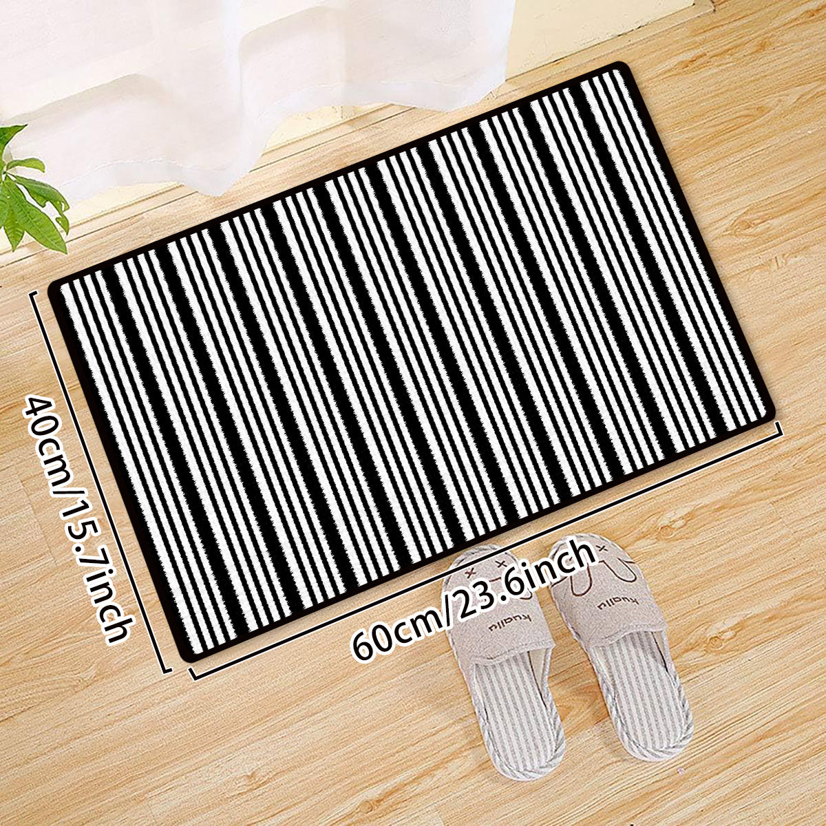 Retro Thick & Thin Line Floor Mat