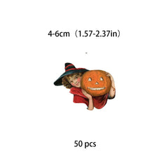 50pcs Retro Halloween Stickers DIY Crafts Scrapbooking Stickers