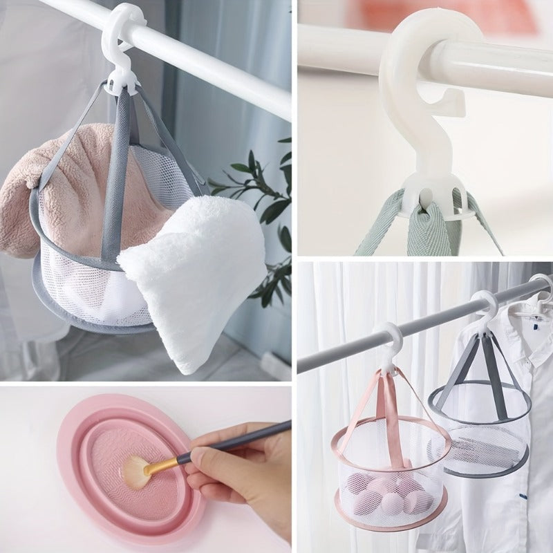Makeup Brush Cleaning Mat & Drying Net Set