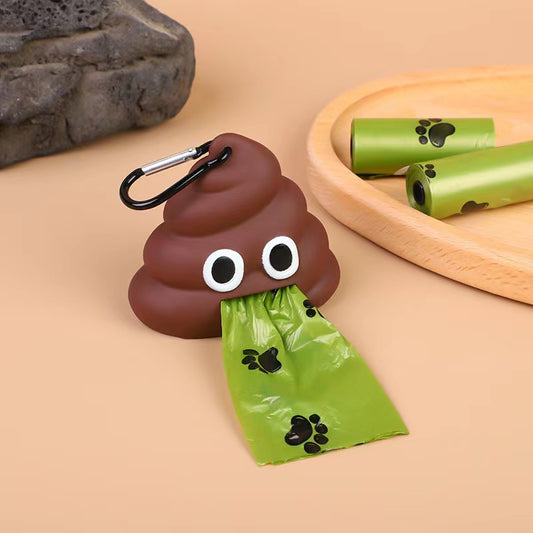 Dog Poop Bag Dispenser Pet Waste Bag Holder Outdoor Dog Garbage Bag Holder