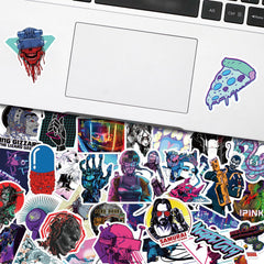 50pcs Cyber Punk Style Stickers for Laptops Mobile Phones Motorcycles Car Decora