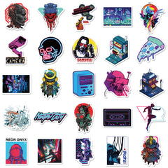 50pcs Cyber Punk Style Stickers for Laptops Mobile Phones Motorcycles Car Decora