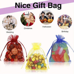 10 16x15 24 Cm Organza Gift Bags Drawstring Party Favor Candy Packaging Bag