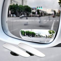 2pcs Car Mirror Wide Angle Convex Blind Spot Mirror Adjustable Mirror
