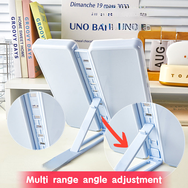 Double sided Folding Pen Box Reading Holder Pen Box Adjustable Reading Shelf