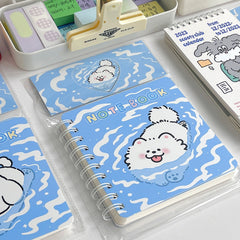 Versatile Coil Puppy Student Schedule Journal Stationery Book