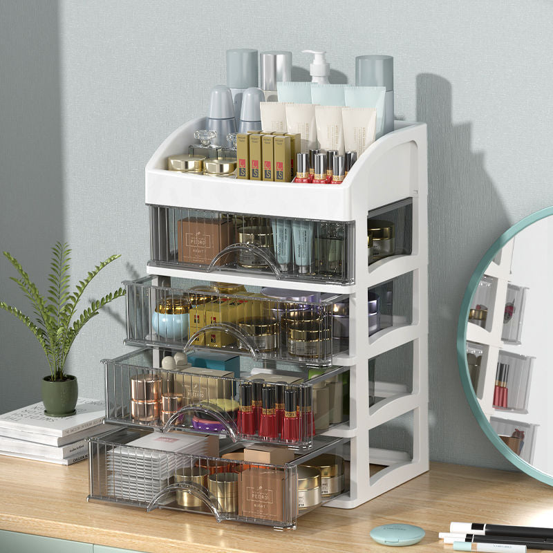 Makeup Desk Organizer With Drawers Perfume Storage Rack